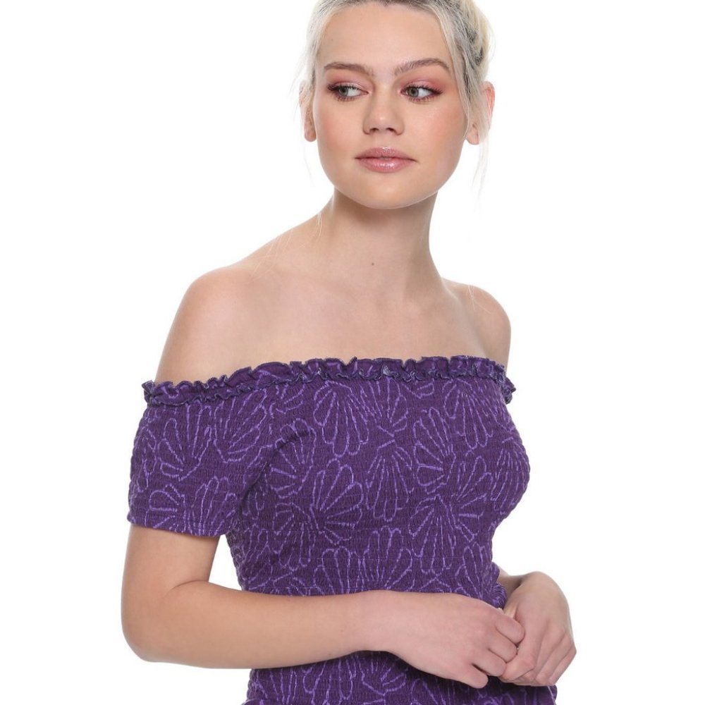 Purple Off the Shoulder Destination Disney Mermaid Top